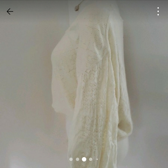 Free PeopleWomen's White Cream Tea Sweater - Picture 7 of 8